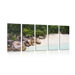5-dielny obraz pobrežie Seychely