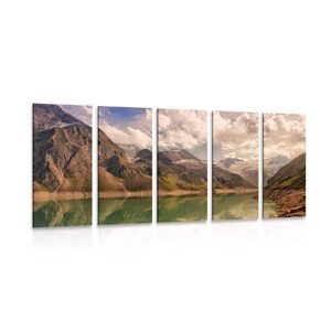 5-dielny obraz  jazero v horách