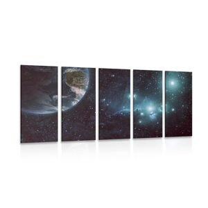 5-dielny obraz planéta vo vesmíre