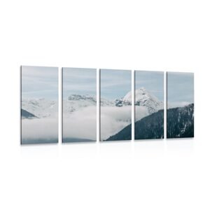 5-dielny obraz zimná krajina