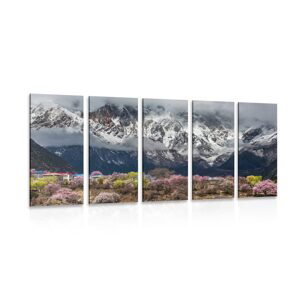 5-dielny obraz jedinečná horská krajina