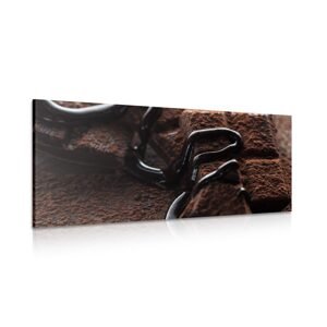 Obraz lahodné kúsky čokolády