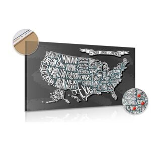 Obraz na korku moderná mapa USA