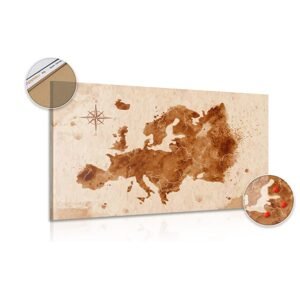 Obraz na korku retro mapa Európy