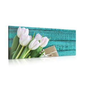 Obraz kytica tulipánov a obálka