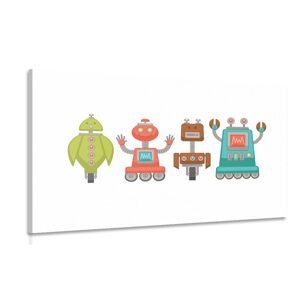 Obraz rodinka robotov