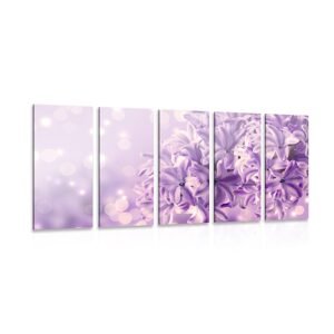 5-dielny obraz fialový kvet orgovánu