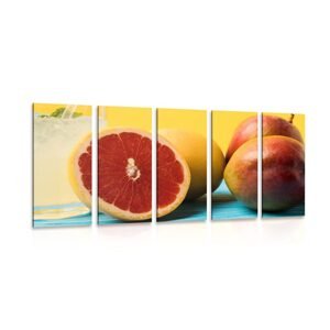 5-dielny obraz ovocná limonáda