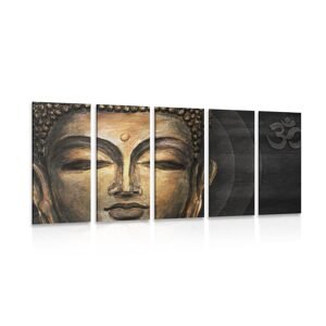 5-dielny obraz tvár Budhu