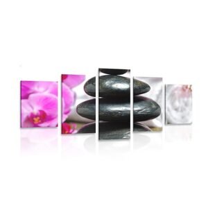 5-dielny obraz Zen relaxačné kamene