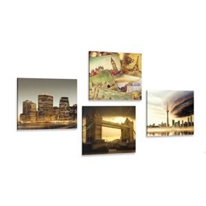 Set obrazov tajuplné mestá