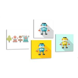 Set obrazov pre detských milovníkov robotov