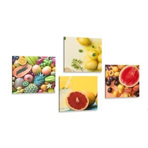 Set obrazov pestré ovocie