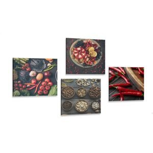 Set obrazov kulinárske špeciality