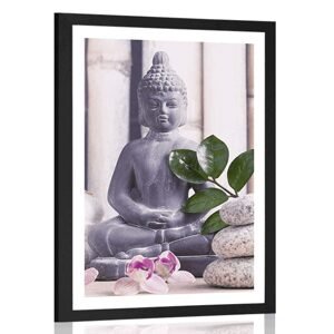 Plagát s paspartou wellness Budha