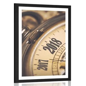 Plagát s paspartou vintage vreckové hodinky