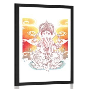 Plagát s paspartou hinduistický Ganéša