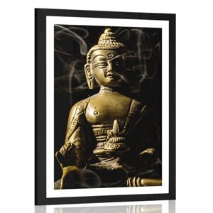 Plagát s paspartou socha Budhu