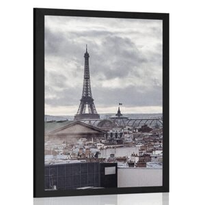 Plagát pohľad na Paríž z jednoduchej ulice