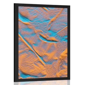 Plagát textúra listov na piesočnatej pláži