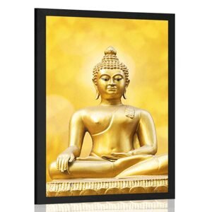 Plagát zlatá socha Budhu