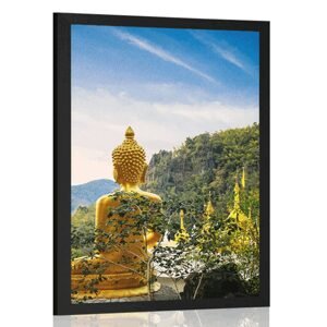 Plagát pohľad na zlatého Budhu