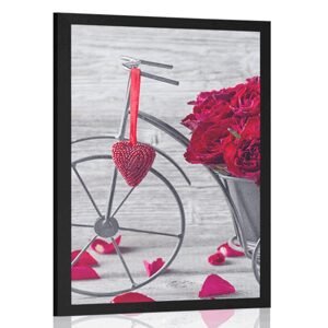 Plagát bicykel plný ruží