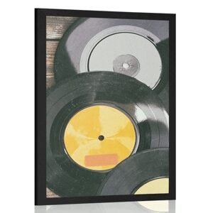 Plagát staré platne gramofónu