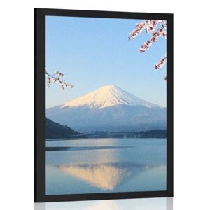 Plagát výhľad z jazera na Fuji