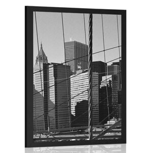 Plagát Manhattan v čiernobielom prevedení