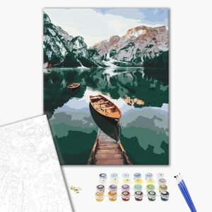 Maľovanie podľa čísiel číre horské jazero