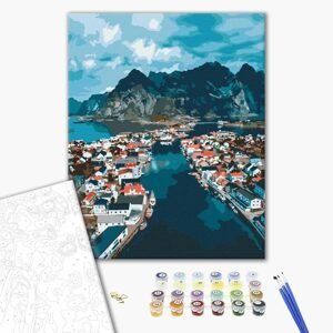 Obraz maľovanie podľa čísiel nádherné nórske fjordy