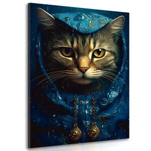 Obraz modro-zlatá mačka