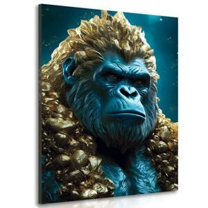 Obraz modro-zlatá gorila