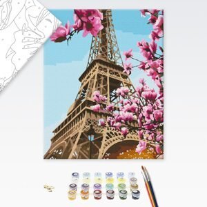 Obraz maľovanie podľa čísiel sakura v Paríži