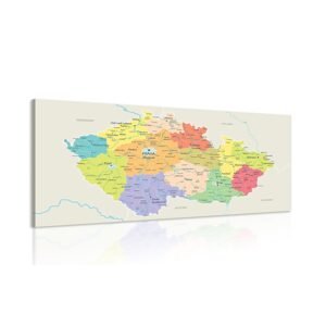 Obraz mapa Českej republiky