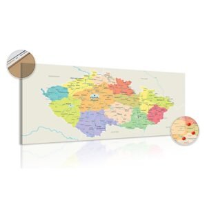 Obraz na korku mapa Českej republiky