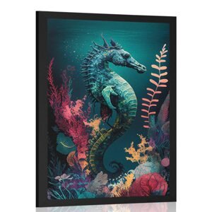 Plagát surrealistický morský koník