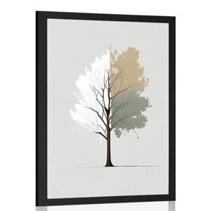 Plagát minimalistický viacfarebný strom