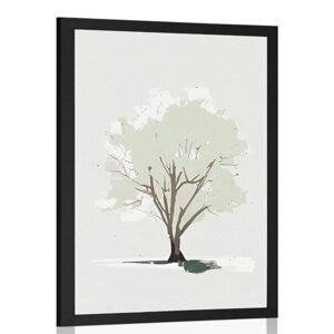Plagát strom s nádychom minimalizmu