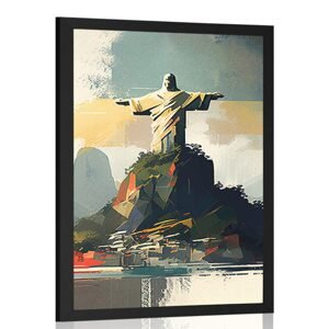 Plagát socha Ježiša v Rio de Janeiro