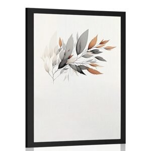 Plagát minimalistická vetvička listov