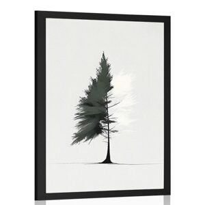 Plagát minimalistický ihličnatý strom