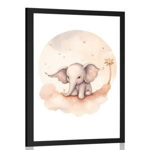 Plagát zasnený sloník