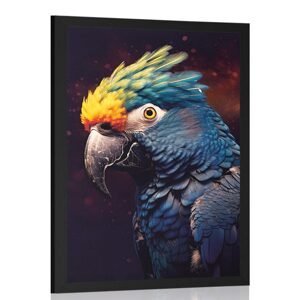 Plagát modro-zlatý papagáj