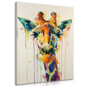 Obraz žirafa s imitáciou maľby
