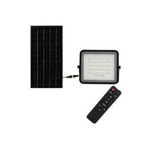 LED Vonkajší solárny reflektor LED/10W/3,2V IP65 6400K čierna + DO