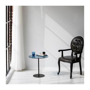 Odkladací stolík CHILL 50x50 cm čierna/modrá