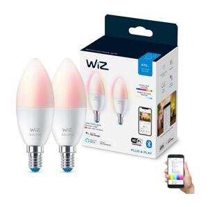 WiZ SADA 2x LED RGBW Stmievateľná žiarovka C37 E14/4,9W/230V 2200-6500K Wi-Fi - WiZ