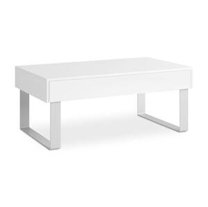 Konsimo Sp. z o.o. Sp. k. Konferenčný stolík PAVO 45x110 cm lesklá biela